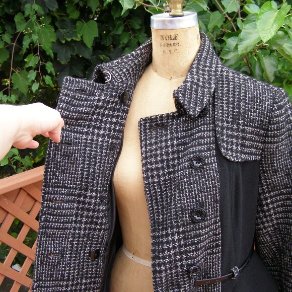 size 8/M Betsey Johnson Wool Blend Dress Coat w/Belt - Picture 11 of 16